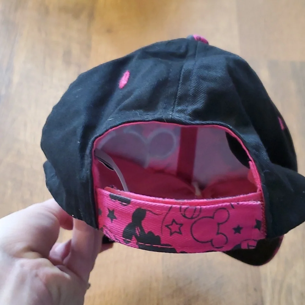 Disney‎ Parks Youth Pink and Black Mickey Mouse Baseball Hat